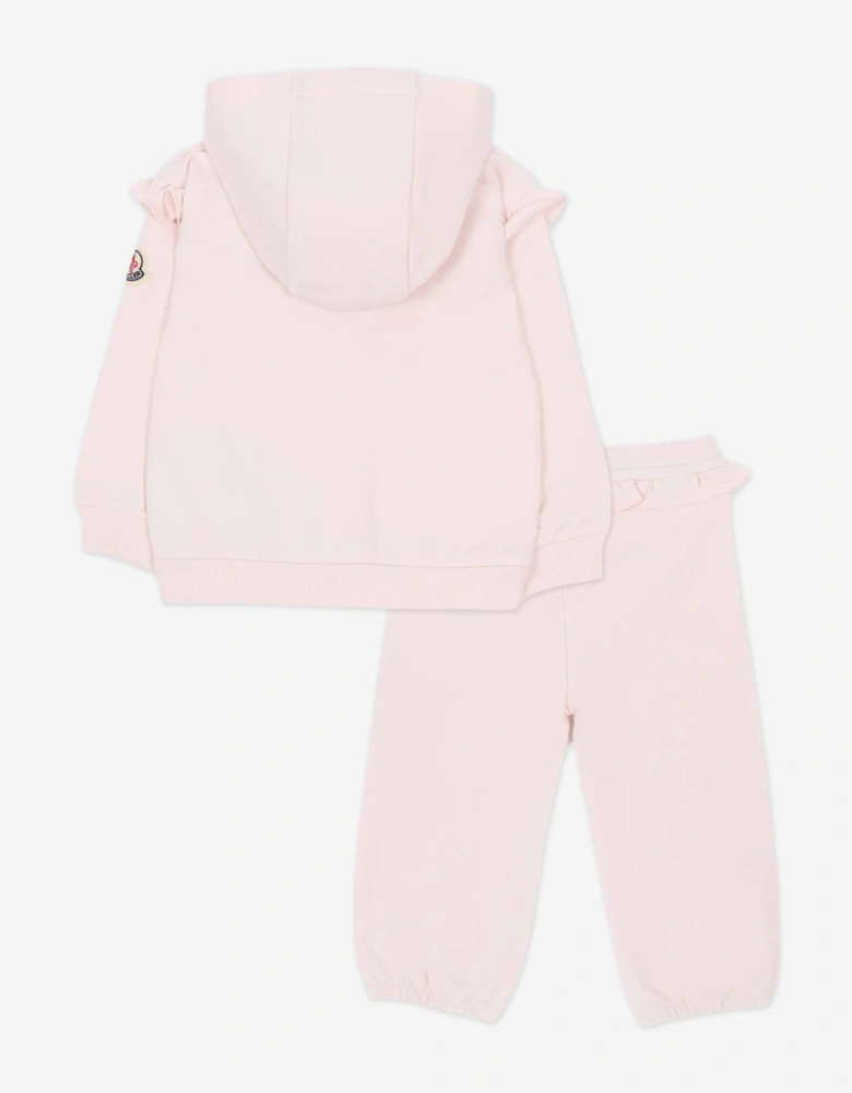 Enfant Baby Girls Ruffle Tracksuit in Pink