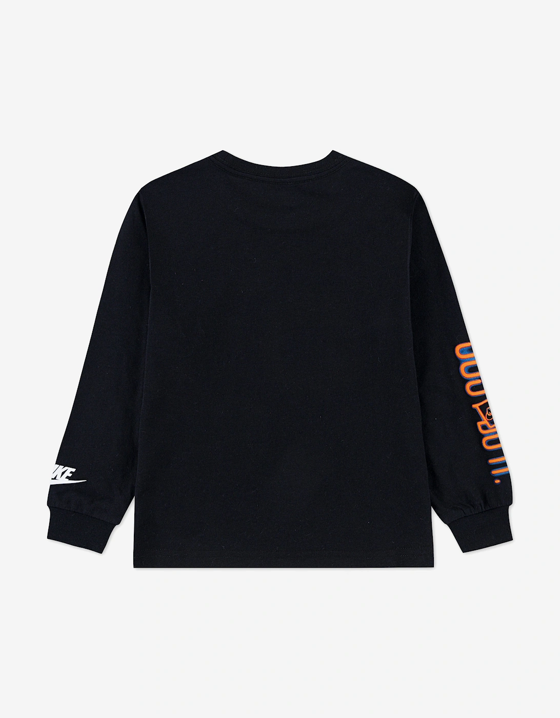 Boys Neon Box Futura Long Sleeve T-Shirt in Black