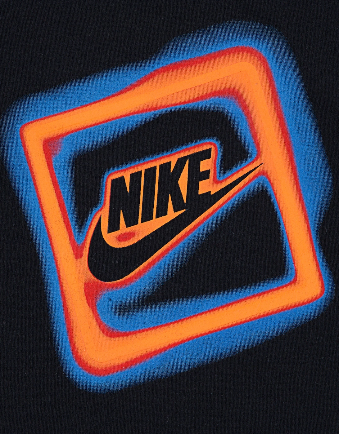 Boys Neon Box Futura Long Sleeve T-Shirt in Black