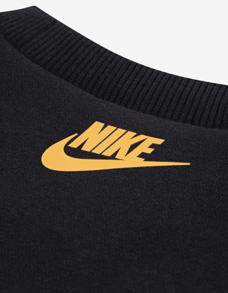 Kids Fleece Logo Tracksuit in Black