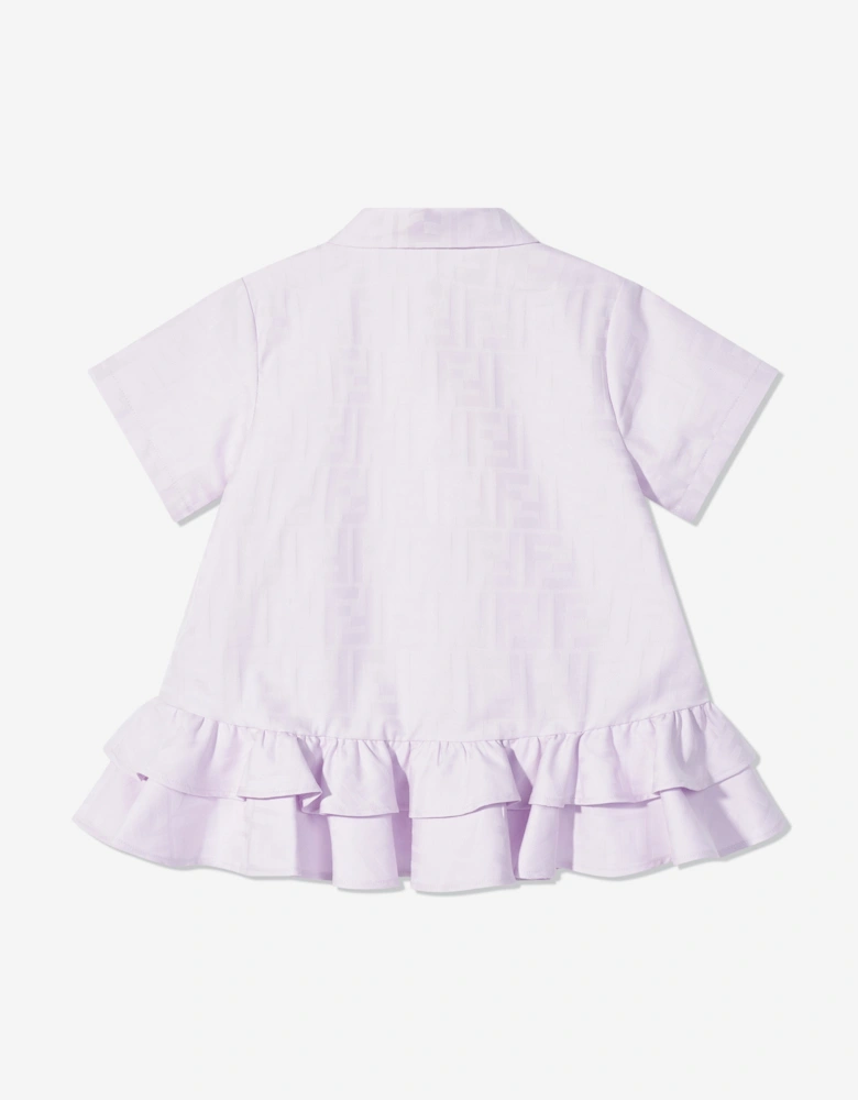 Baby Girls Logo Pocket Dress in Purple
