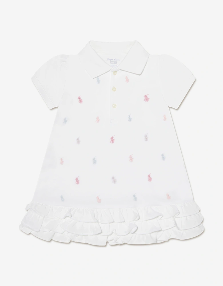 Baby Girls Schiffli Dress With Bloomers in White