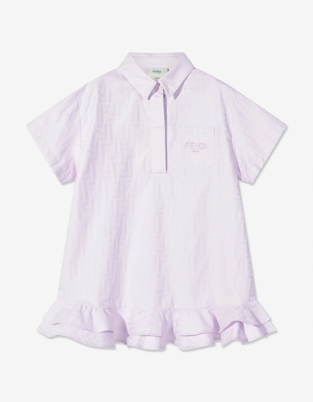 Girls Logo Shirt Dress in Purple, 5 of 4