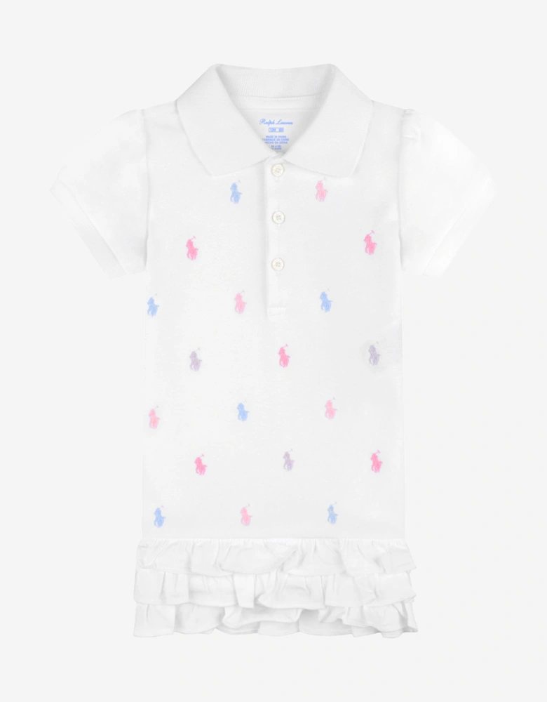 Baby Girls Schiffli Dress With Bloomers in White