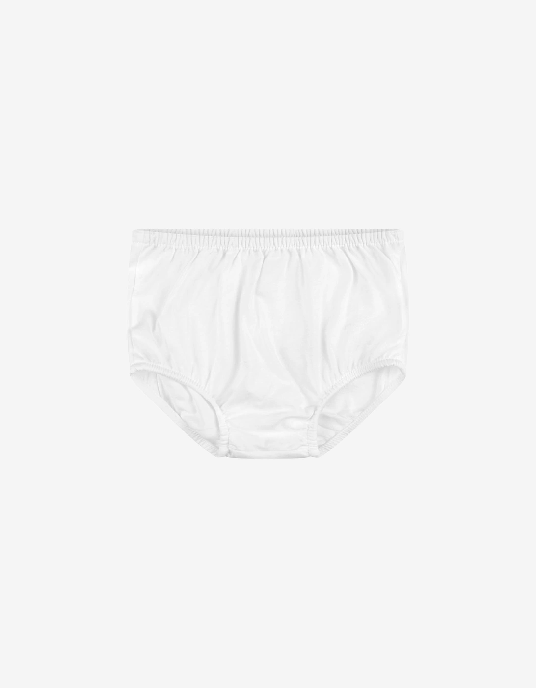 Baby Girls Schiffli Dress With Bloomers in White