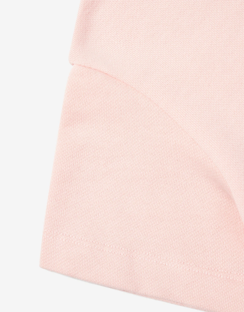 Girls Cropped Logo T-Shirt in Pink