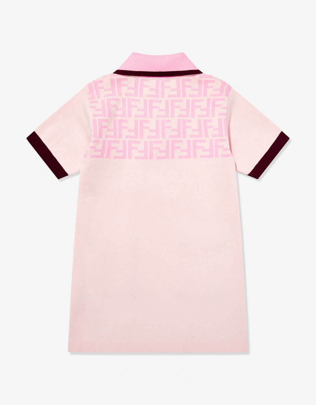 Girls FF Logo Polo Dress in Pink