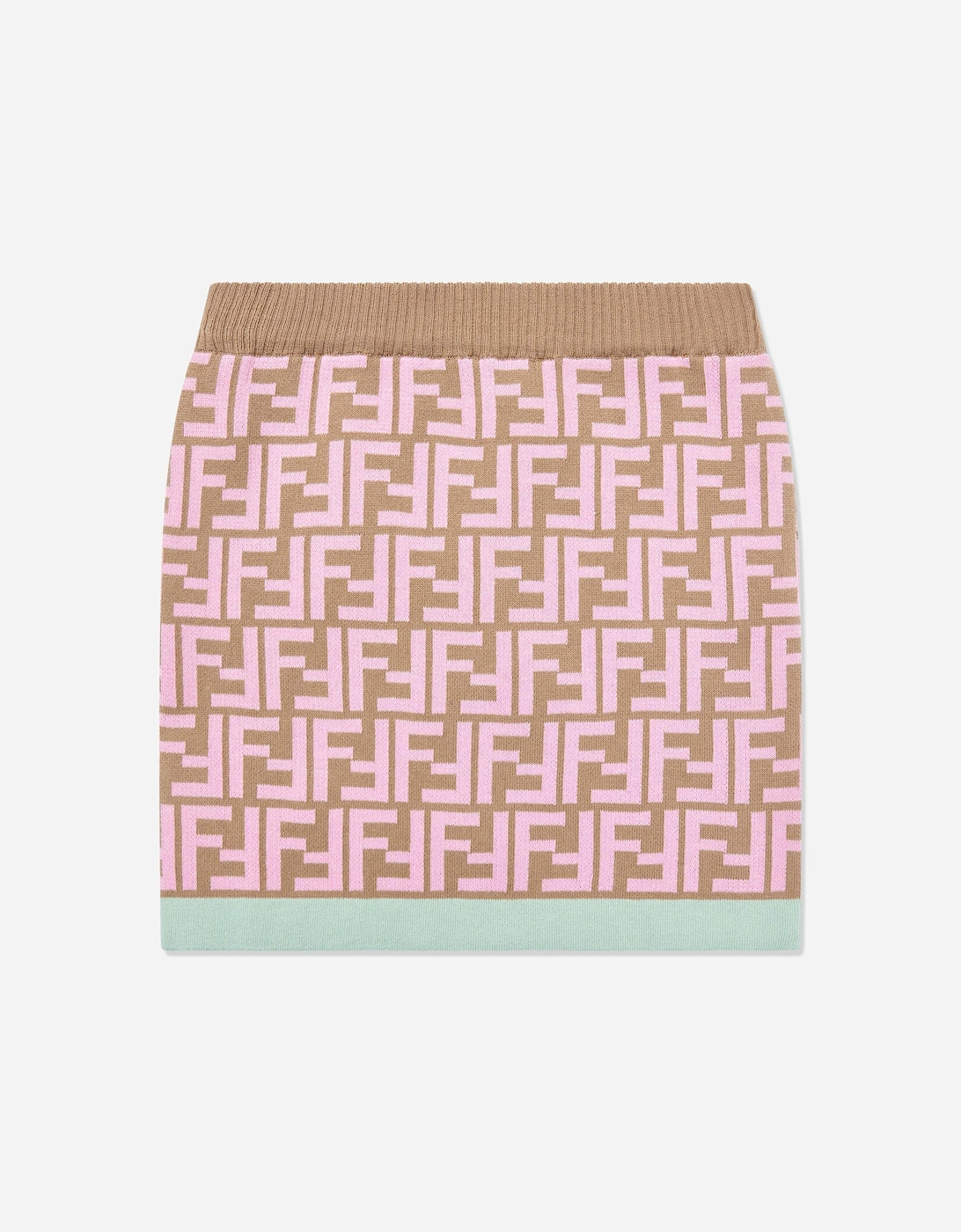 Girls FF Monogram Skirt in Brown, 5 of 4