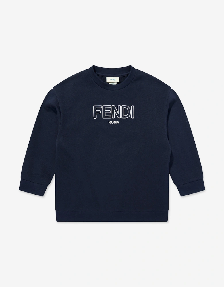 Boys Logo Sweatshirt in Navy