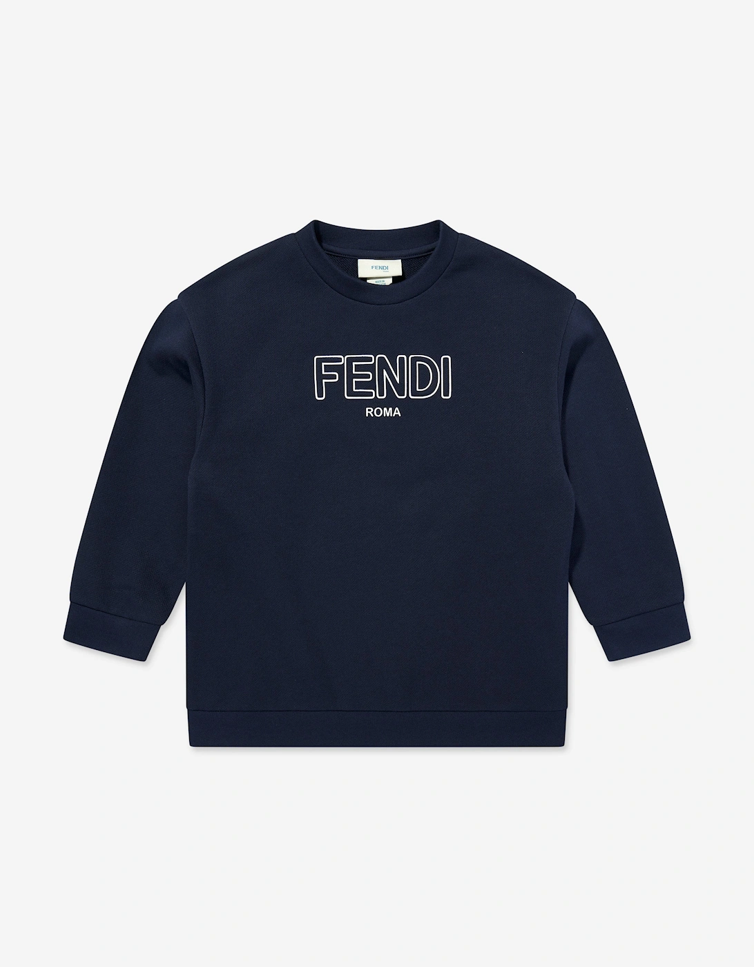 Fendi Boys Navy Logo Sweatshirt In - : 4 Years Size 4 Yrs Kids
