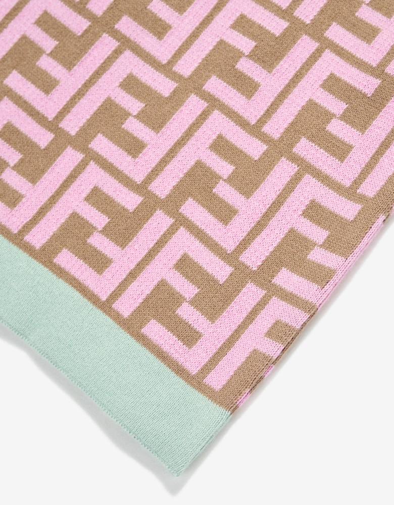 Girls FF Monogram Skirt in Brown