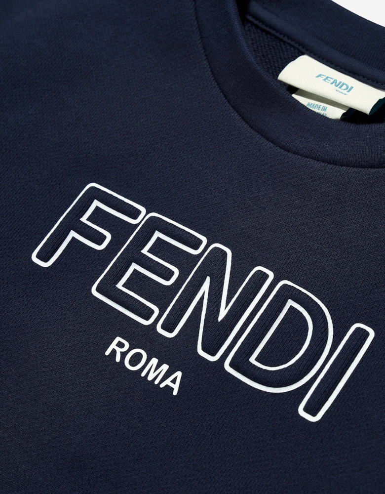 Boys Logo Sweatshirt in Navy