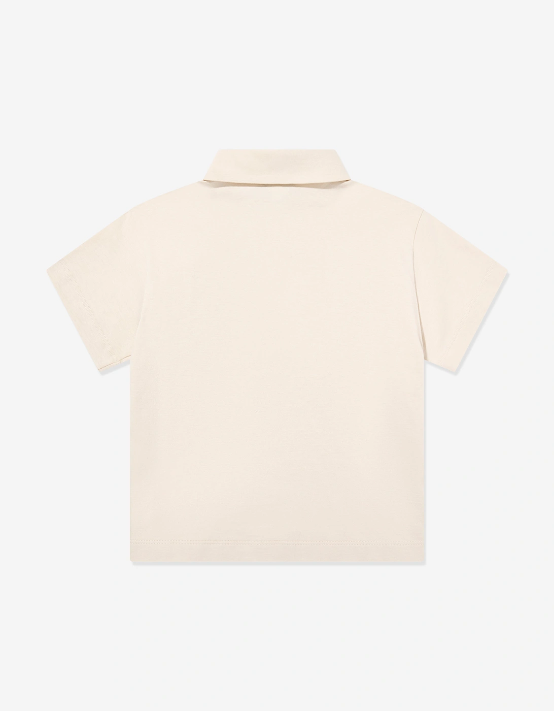 Boys FF Logo Pocket Polo Shirt in Beige