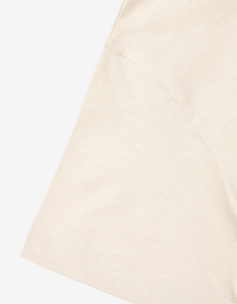 Boys FF Logo Pocket Polo Shirt in Beige