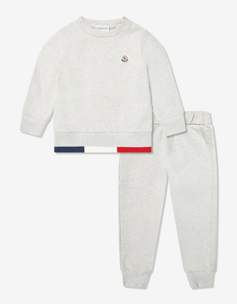 Enfant Boys Cotton Logo Tracksuit in Beige