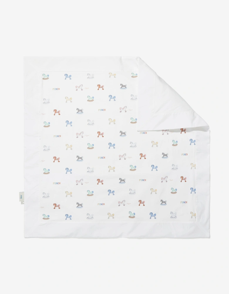 Baby Toy Horse Blanket in White