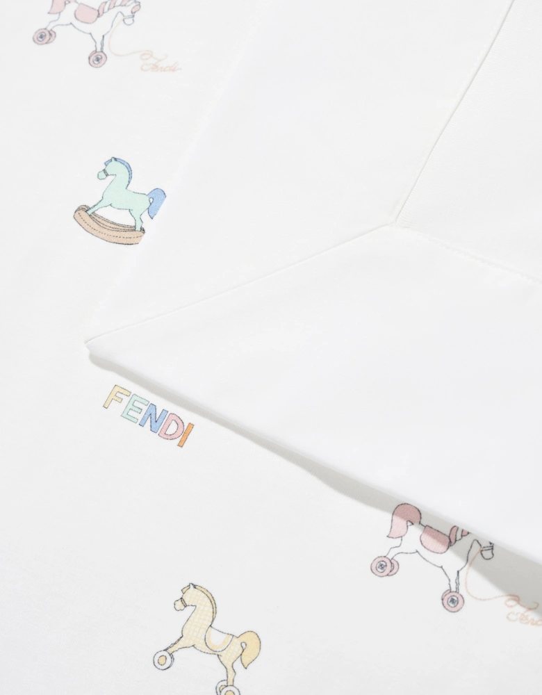 Baby Toy Horse Blanket in White