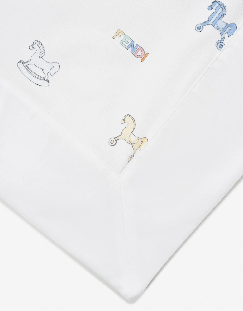 Baby Toy Horse Blanket in White
