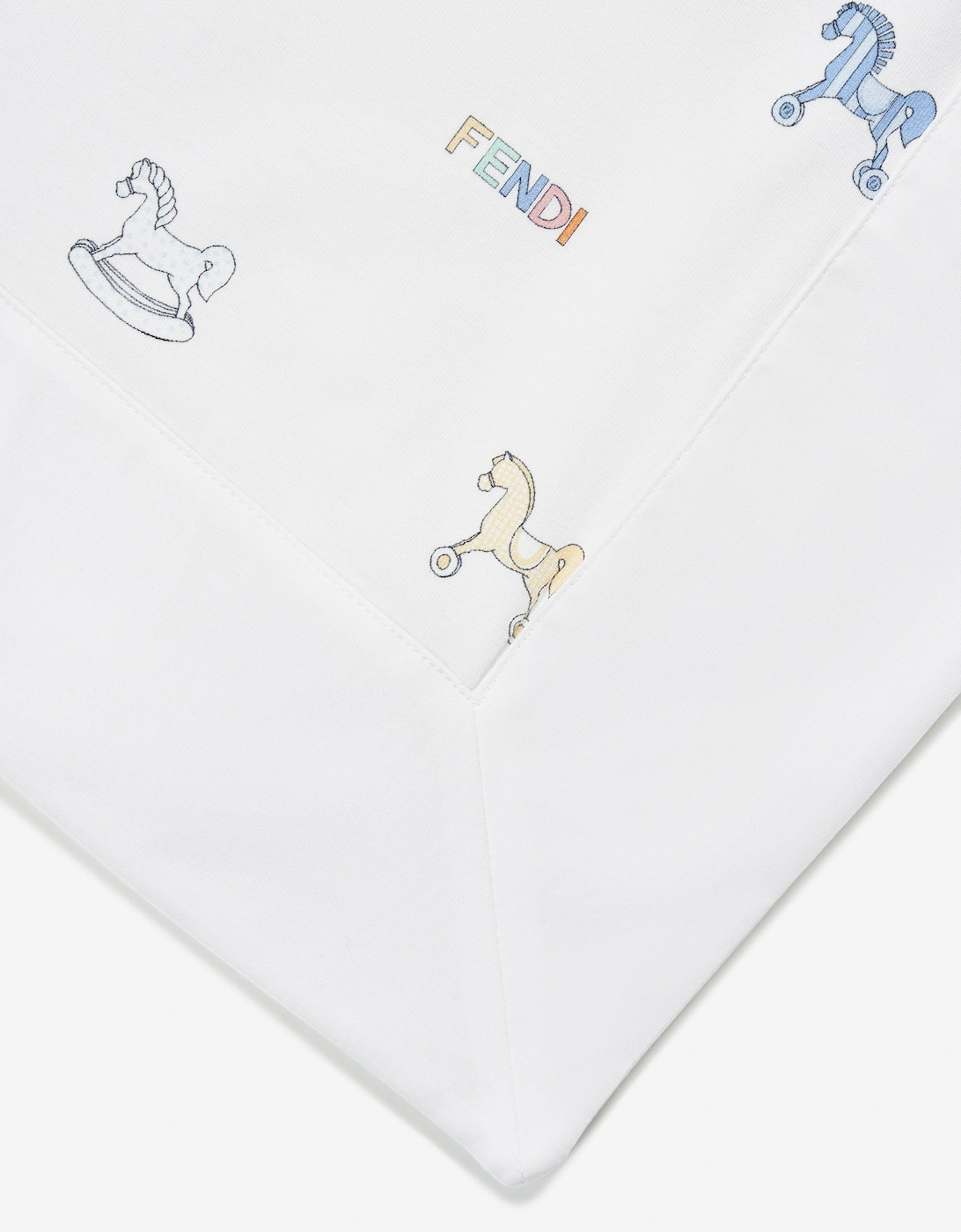 Baby Toy Horse Blanket in White
