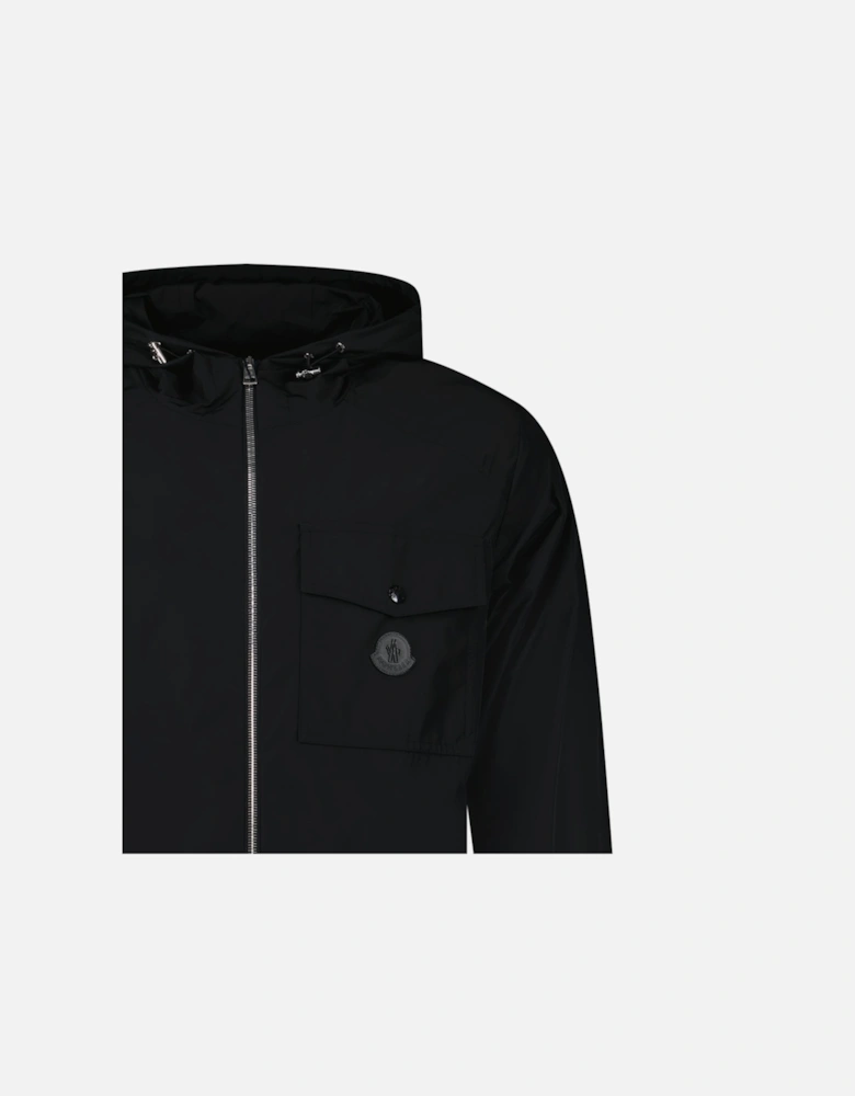 Moncler Fuyue Ghost Rubber Logo Jacket in Black