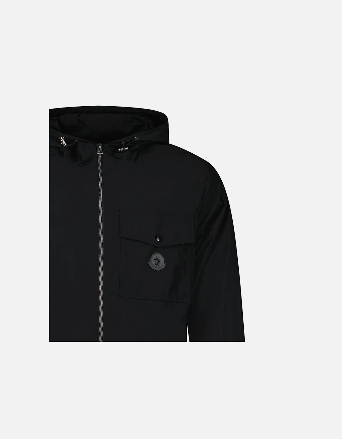 Moncler Fuyue Ghost Rubber Logo Jacket in Black