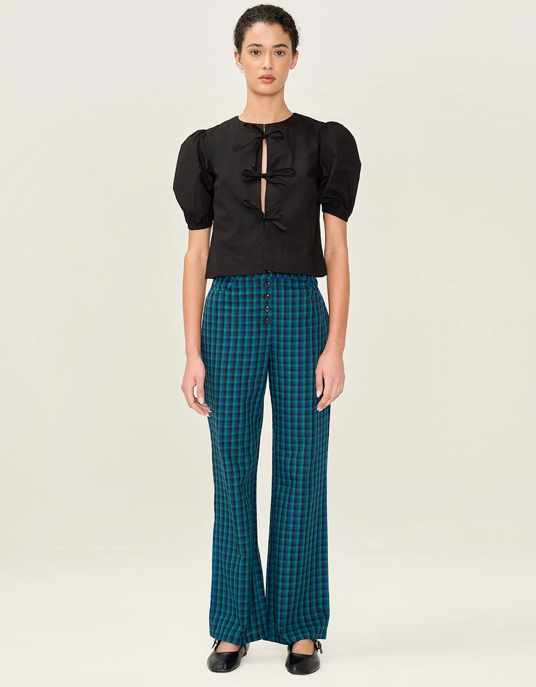 Elodie Trouser in Blue Check, 7 of 6