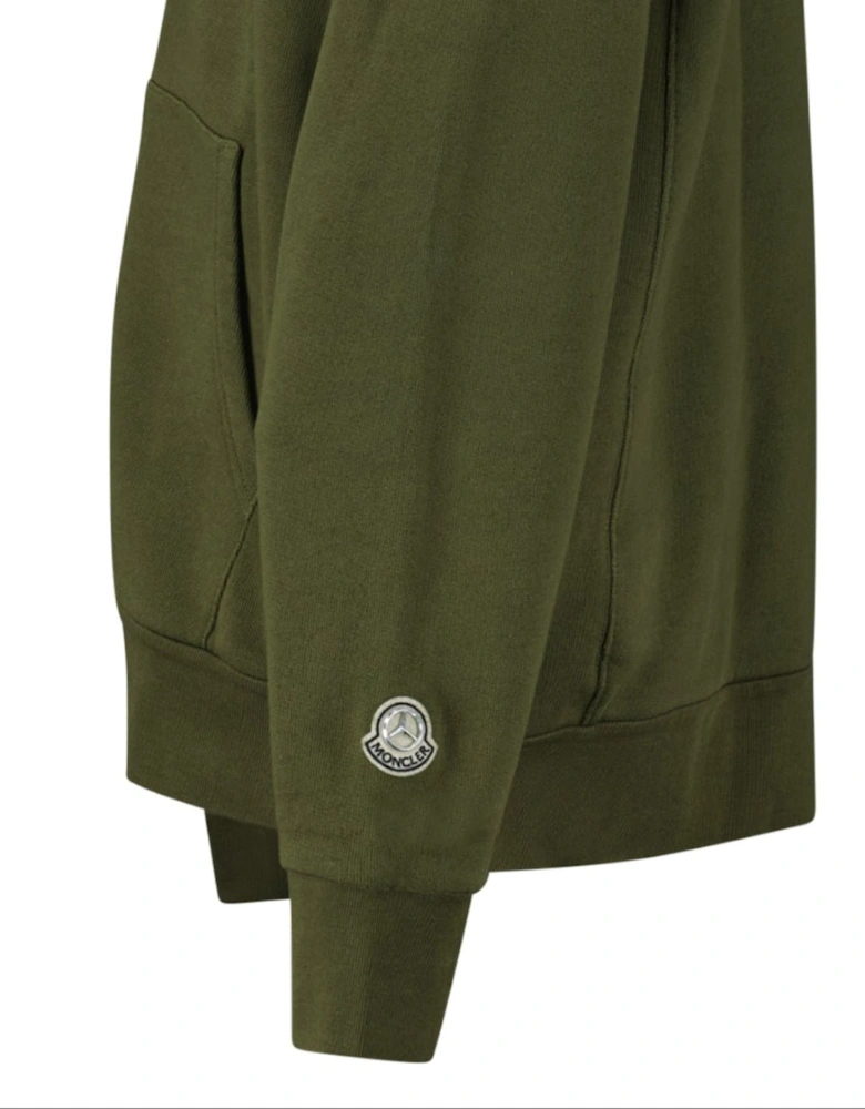 Moncler x Mercedes-Benz by Nigo Long Sleeve Zip Hoodie in Khaki Green