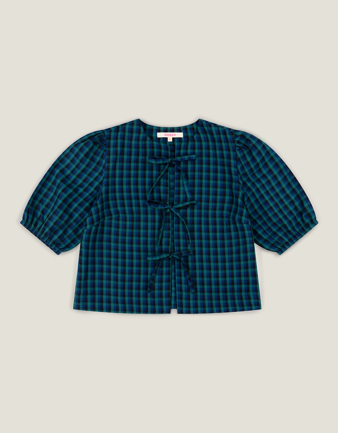 Apollo Blouse in Blue and Green Check