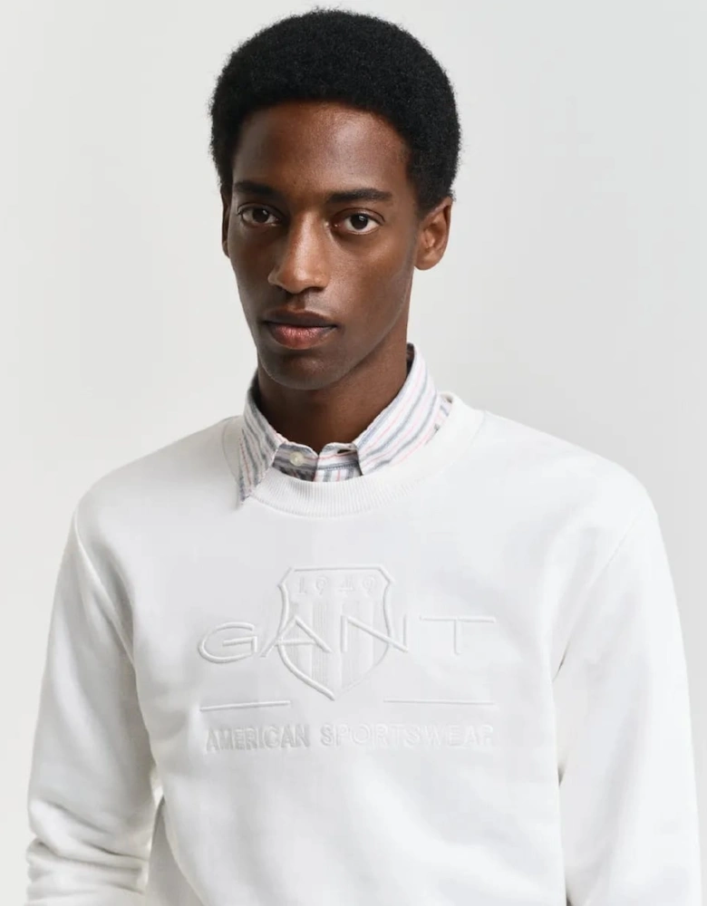 Tonal Shield Crewneck Sweatshirt