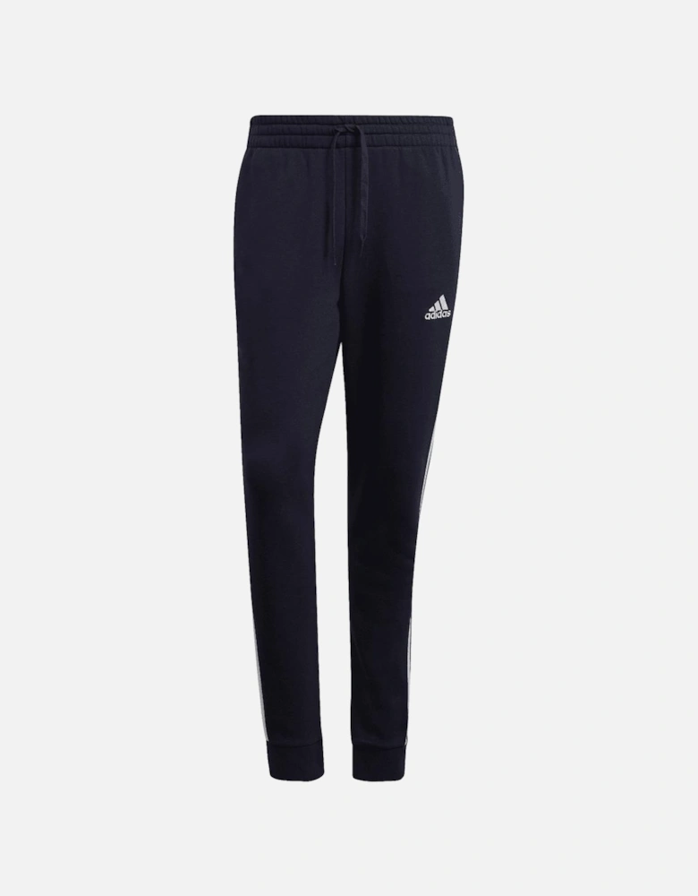 Essentials Fleece Tapered Cuff 3 Stripes Joggers - Mens Essentials Fleece Tapered Joggers