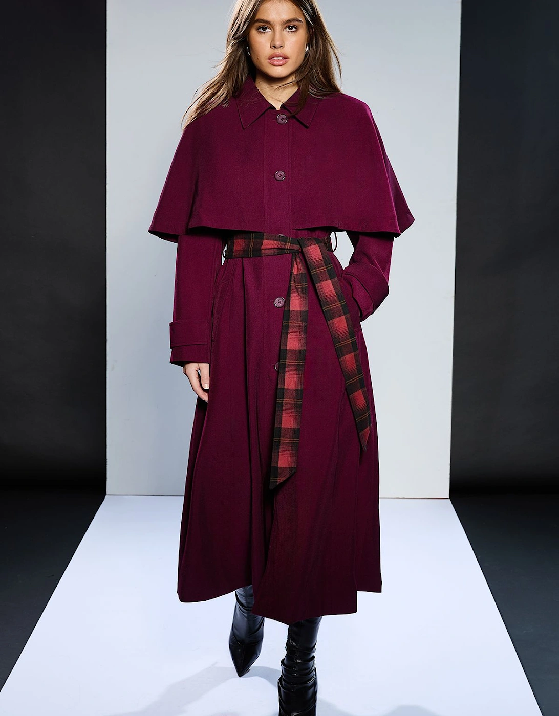 Runway 1.8.18 Belted Cape Coat, 2 of 1