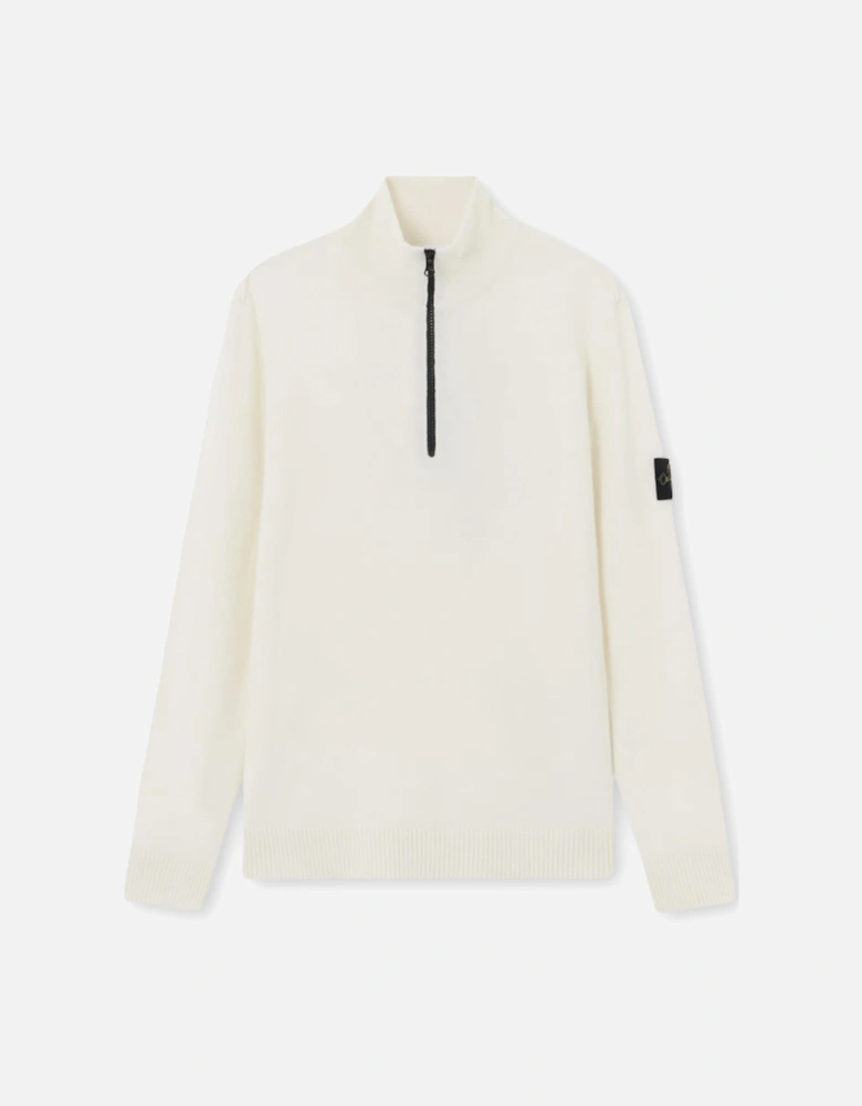 S00B4 1/4 Zip Sweater Off White