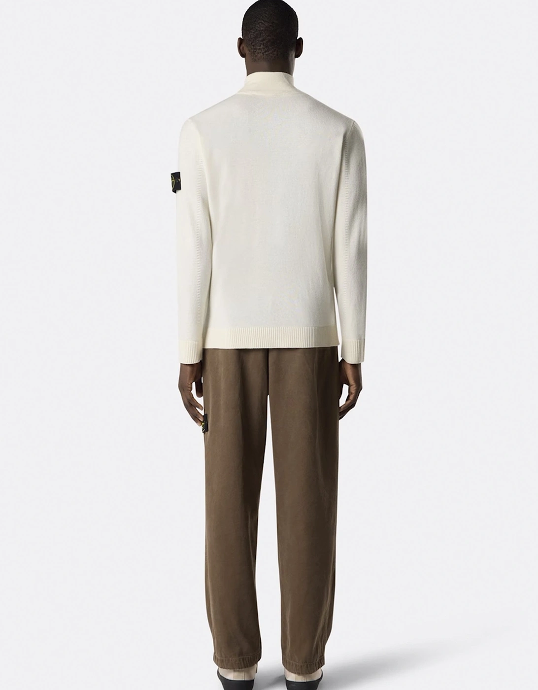 S00B4 1/4 Zip Sweater Off White