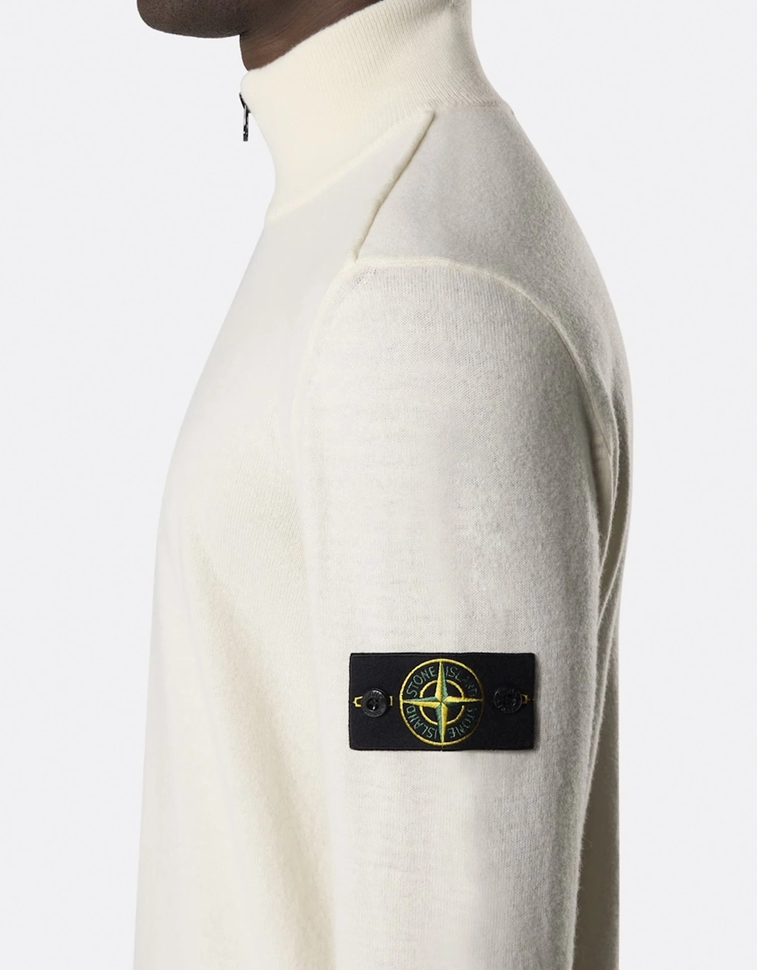 S00B4 1/4 Zip Sweater Off White