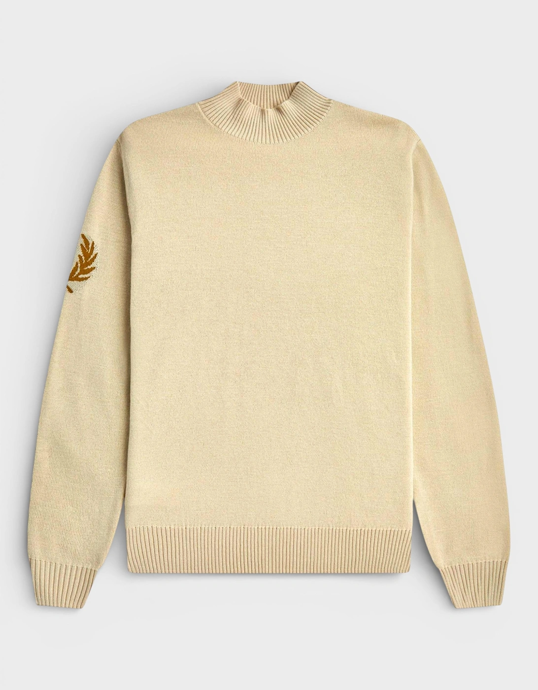 Laurel Wreath Mock Neck Jumper Oatmeal, 3 of 2