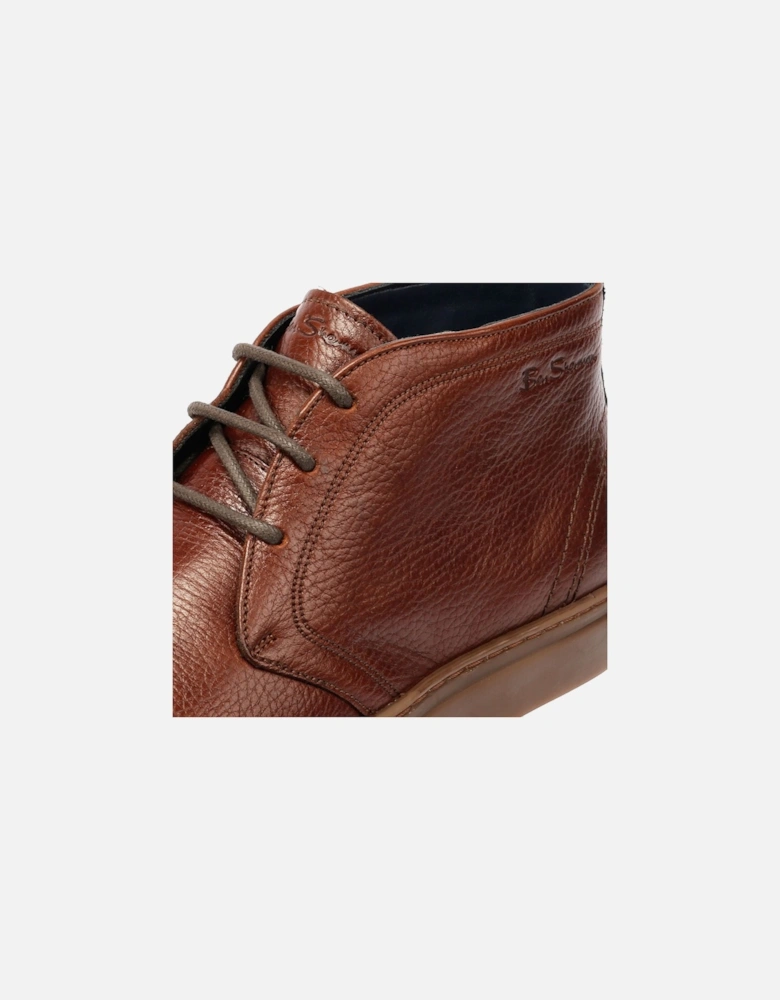 Parka Leather Men's Brown Boots