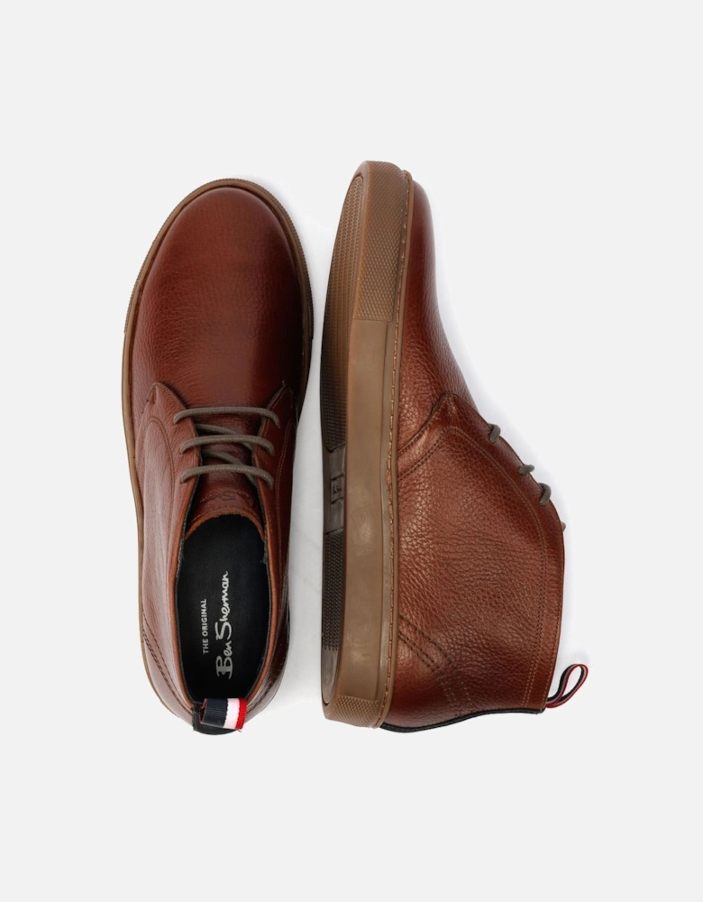 Parka Leather Men's Brown Boots