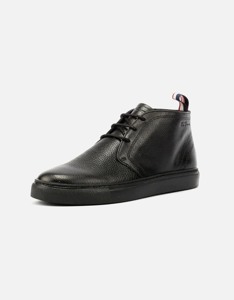 Parka Leather Men's Black Boots