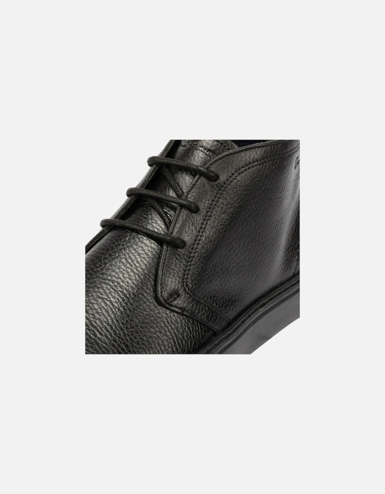 Parka Leather Men's Black Boots