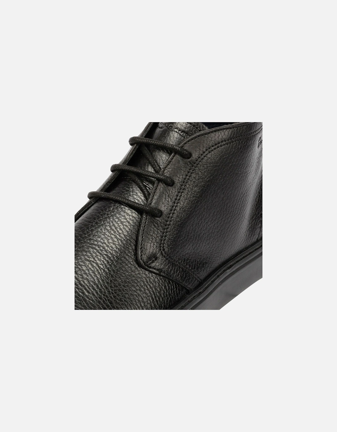 Parka Leather Men's Black Boots