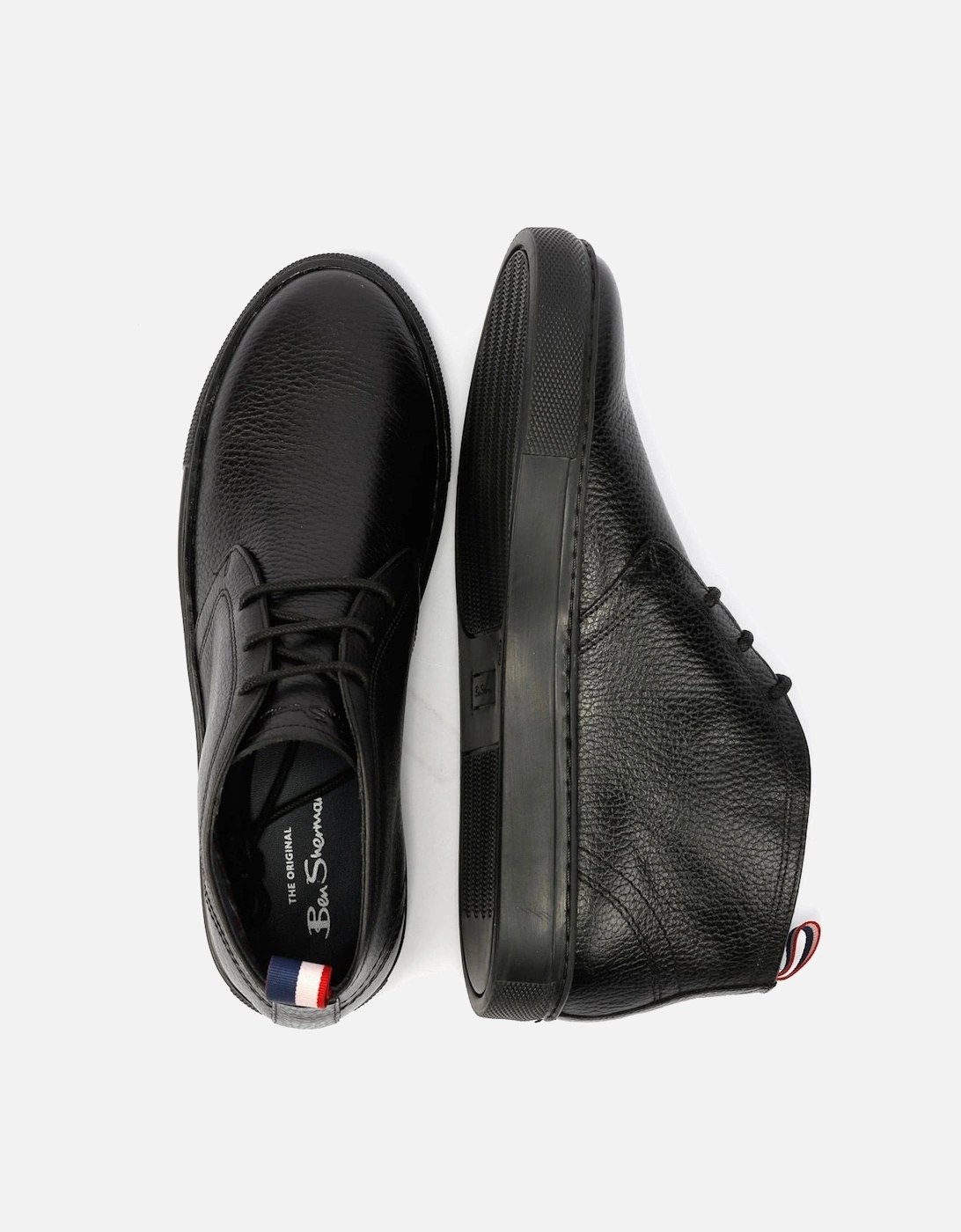 Parka Leather Men's Black Boots