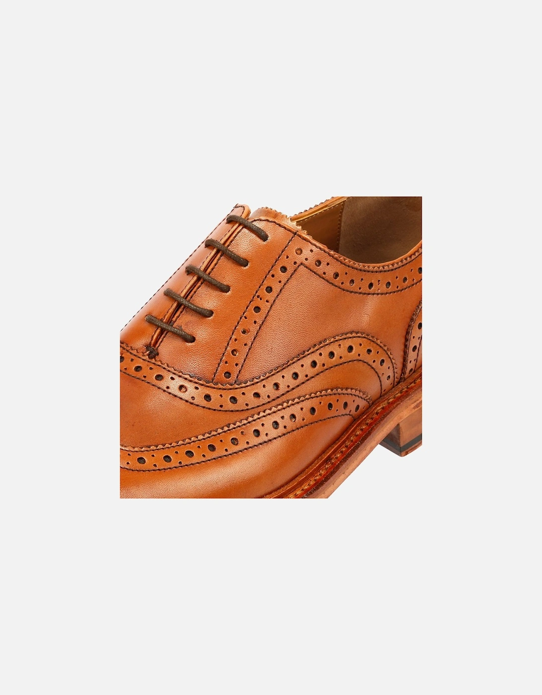 Sugarman Brogue Leather Men's Tan Lace-Up Shoes