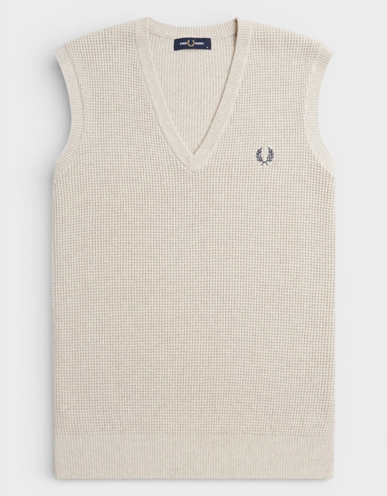 Waffle Stitch Tank Jumper Porridge