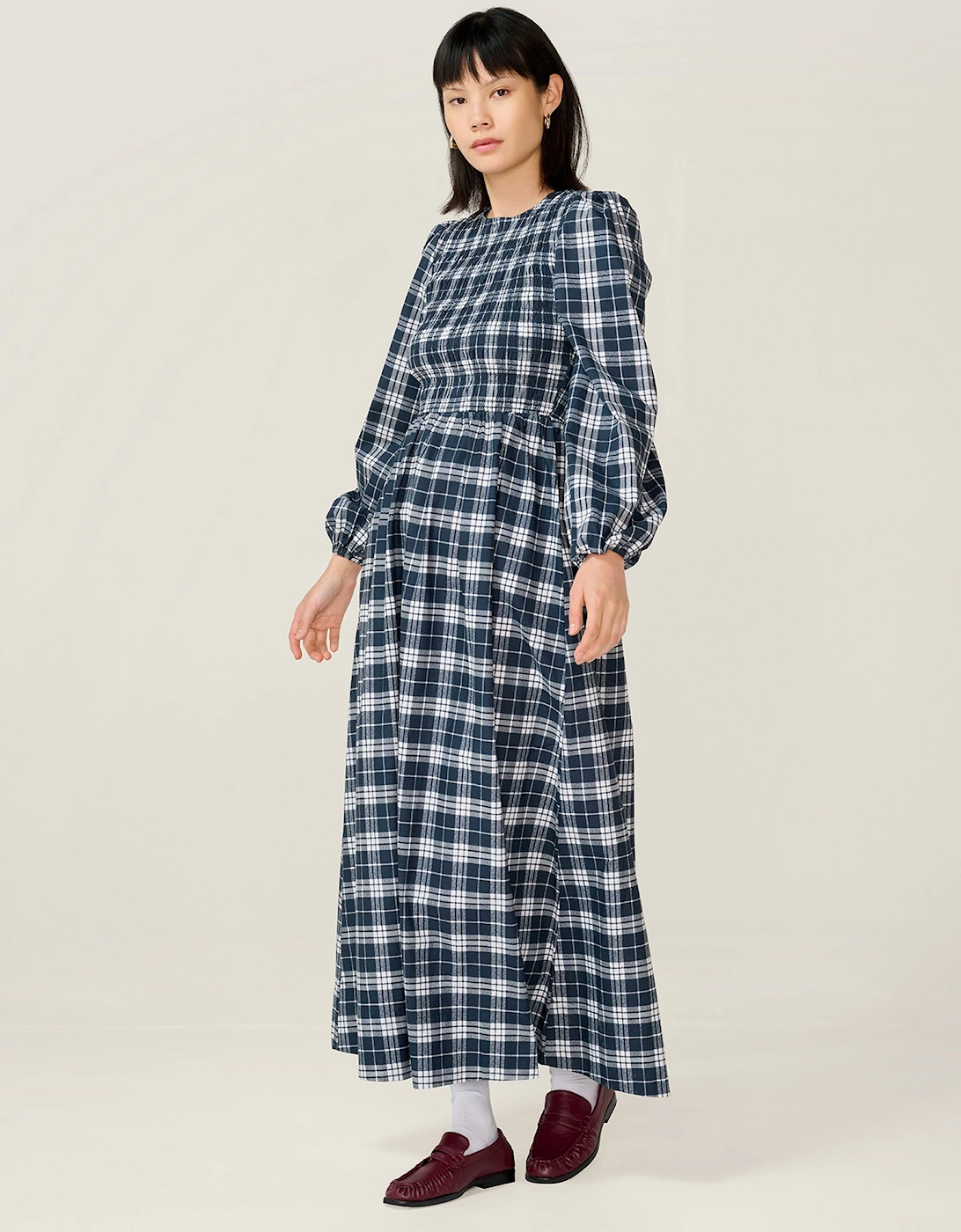 Saint Dress in Navy Check