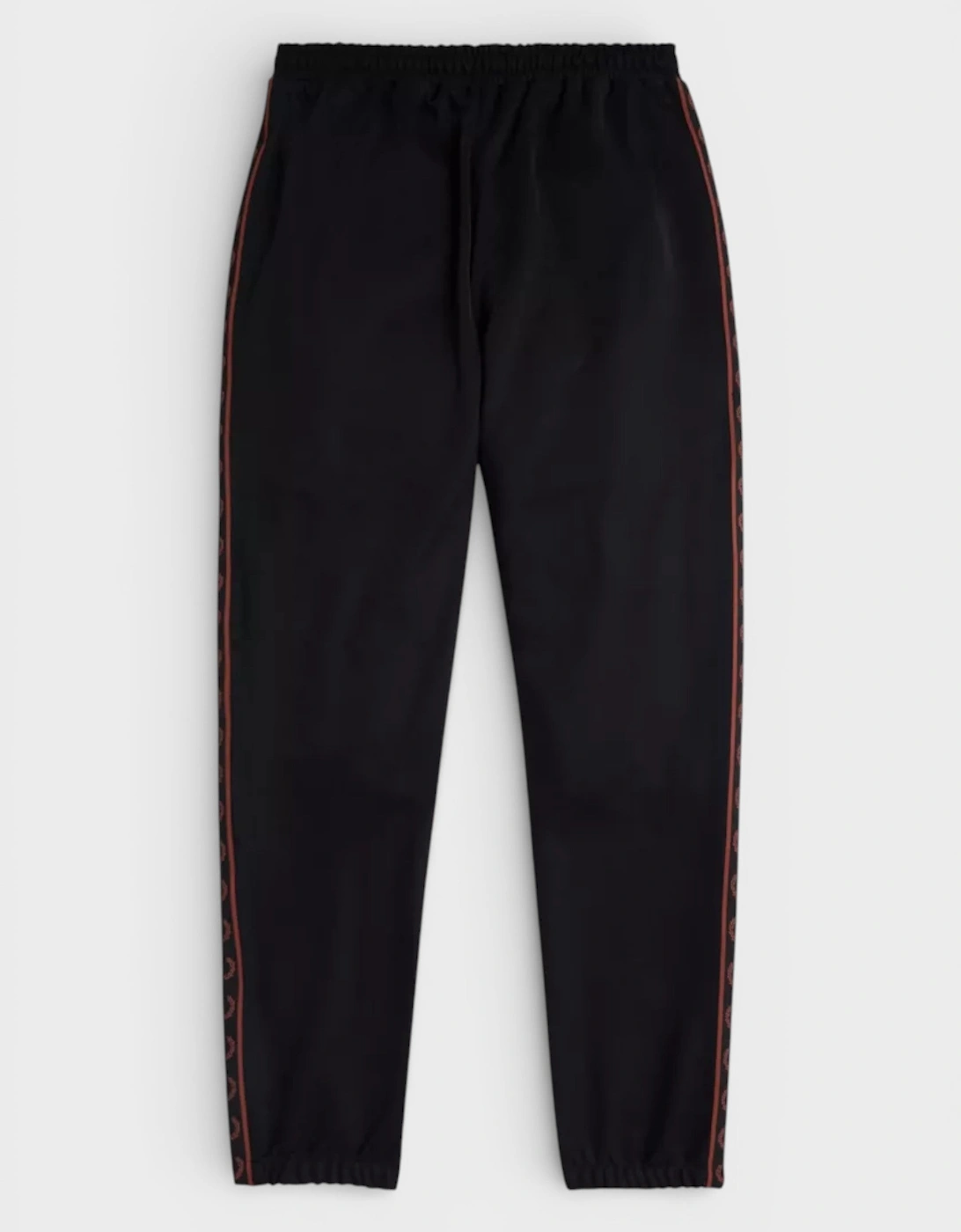 Contrast Taped Track Pants Black Brown