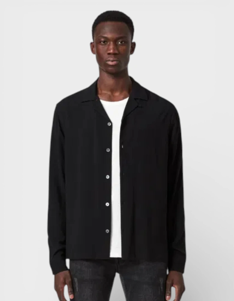All Saints Venice Long Sleeve Shirt Black