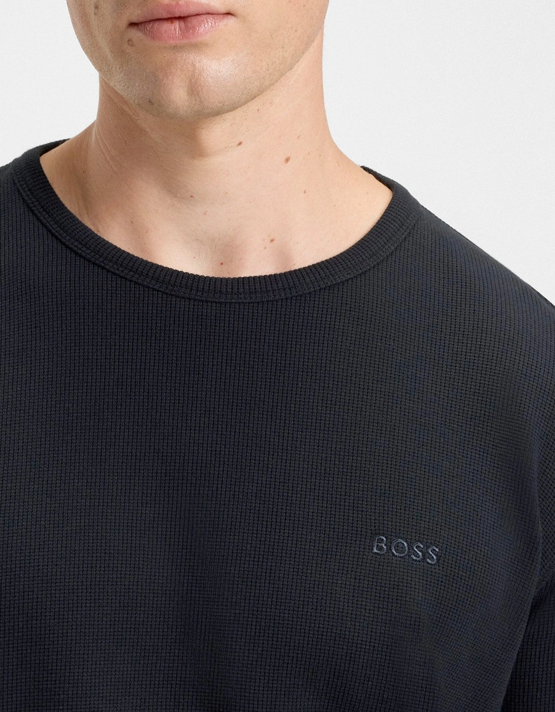 Boss Tempesto Long Sleeve Waffle T-Shirt