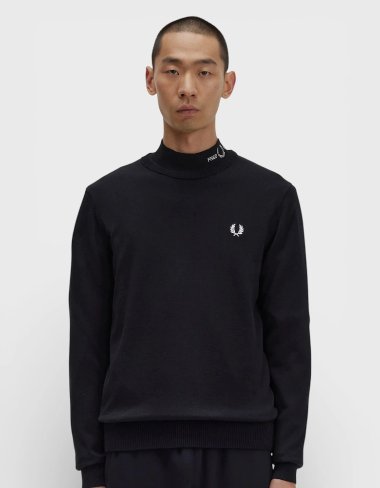Graphic Laurel Wreath Jumper Black