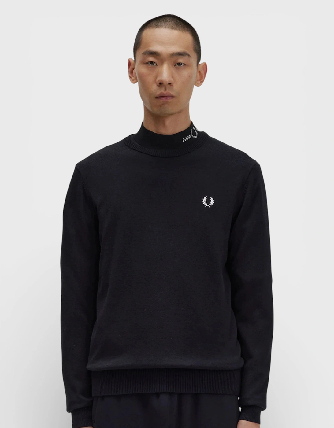 Graphic Laurel Wreath Jumper Black