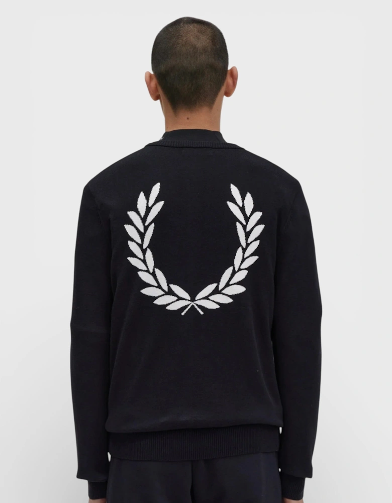 Graphic Laurel Wreath Jumper Black